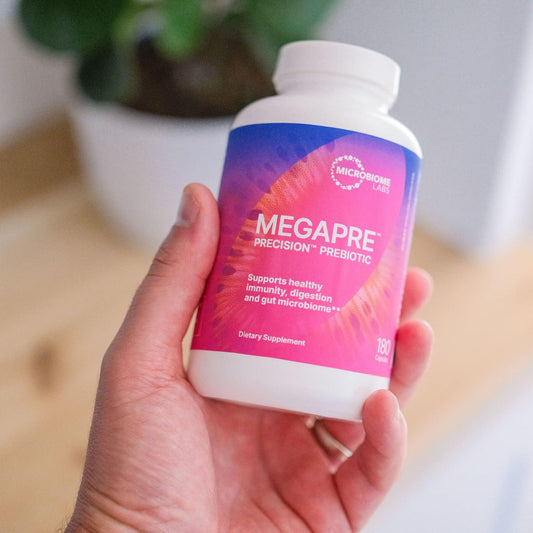 Microbiome Labs Megapre Prebiotic To Support Digestion & Gut Barrier (180 Capsules) + Megaquinone K2-7 Complete Vitamin K Supplement With Magnesium, Zinc (60 Capsules) - 2 Product Bundle