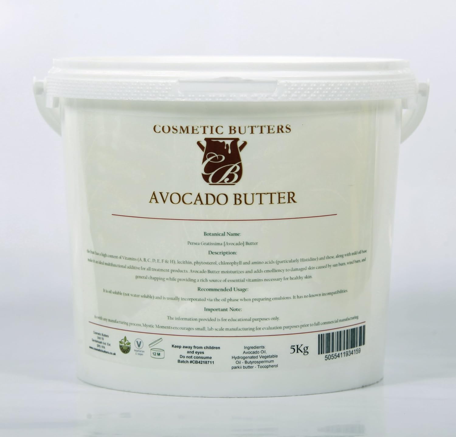 Mystic Moments | Avocado Blended Butter 5Kg - Natural Cosmetic Butters Vegan GMO Free
