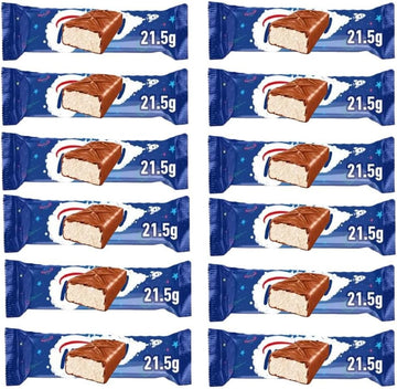 Nougat & Milk Chocolate Snack Bar 21.5G - Milk Chocolate With A Lightly Whipped White Centre (28 Bars(Half Box))