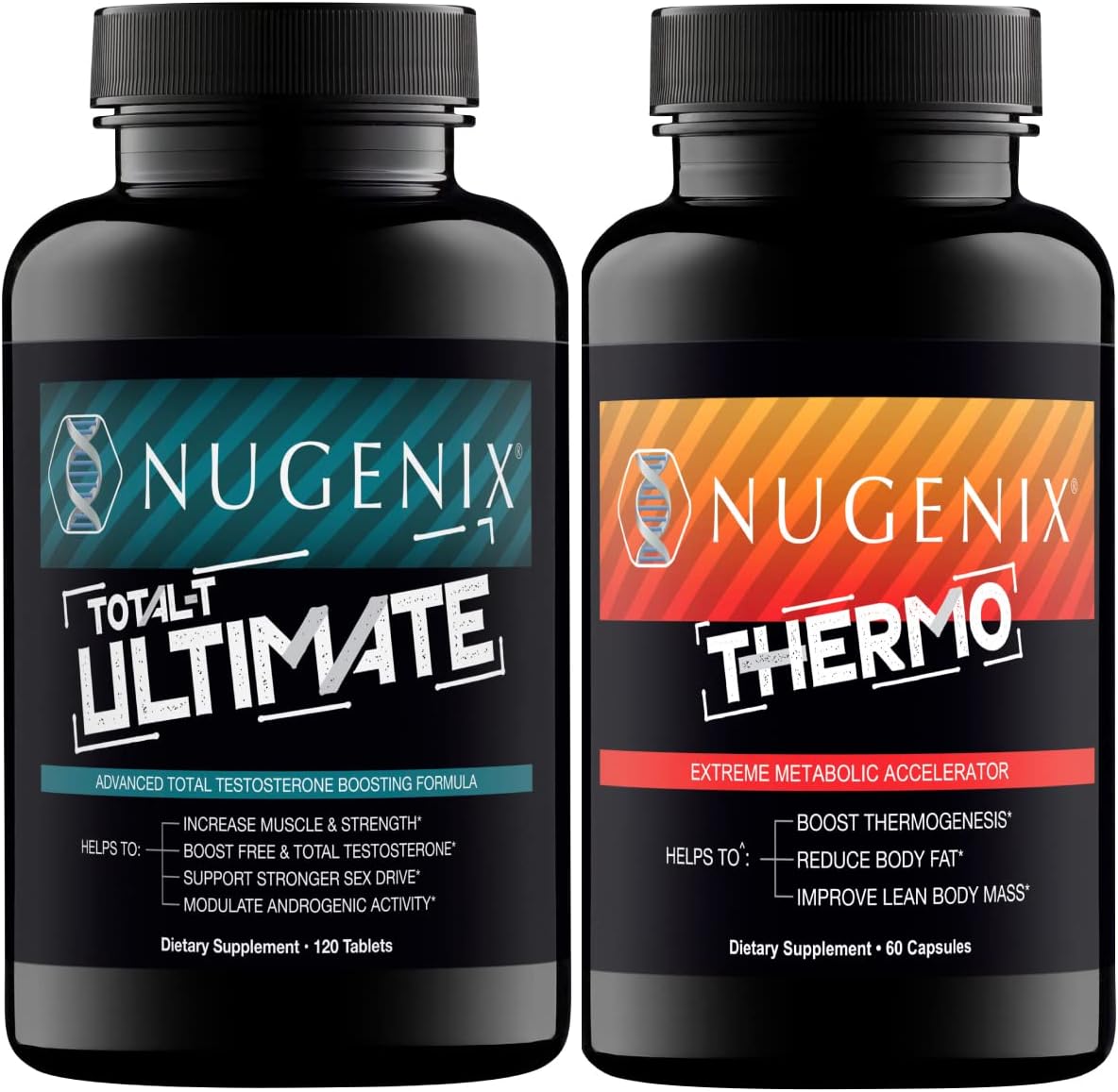 Nugenix Total-T Ultimate Free And Total Testosterone Booster For Men Thermo Fat Burner For Men Bundle