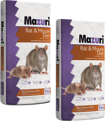 Mazuri | Rat & Mouse Diet | 2 Pack Of 25 Pound Bags