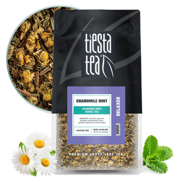 Tiesta Tea - Chamomile Mint | Chamomile Mint Herbal Tea | Premium Loose Leaf Tea Blend | Caffeine Free Herbal Tea | Make Hot Or Iced Up & 200 Cups - 8 Oz Resealable Bulk Pouch