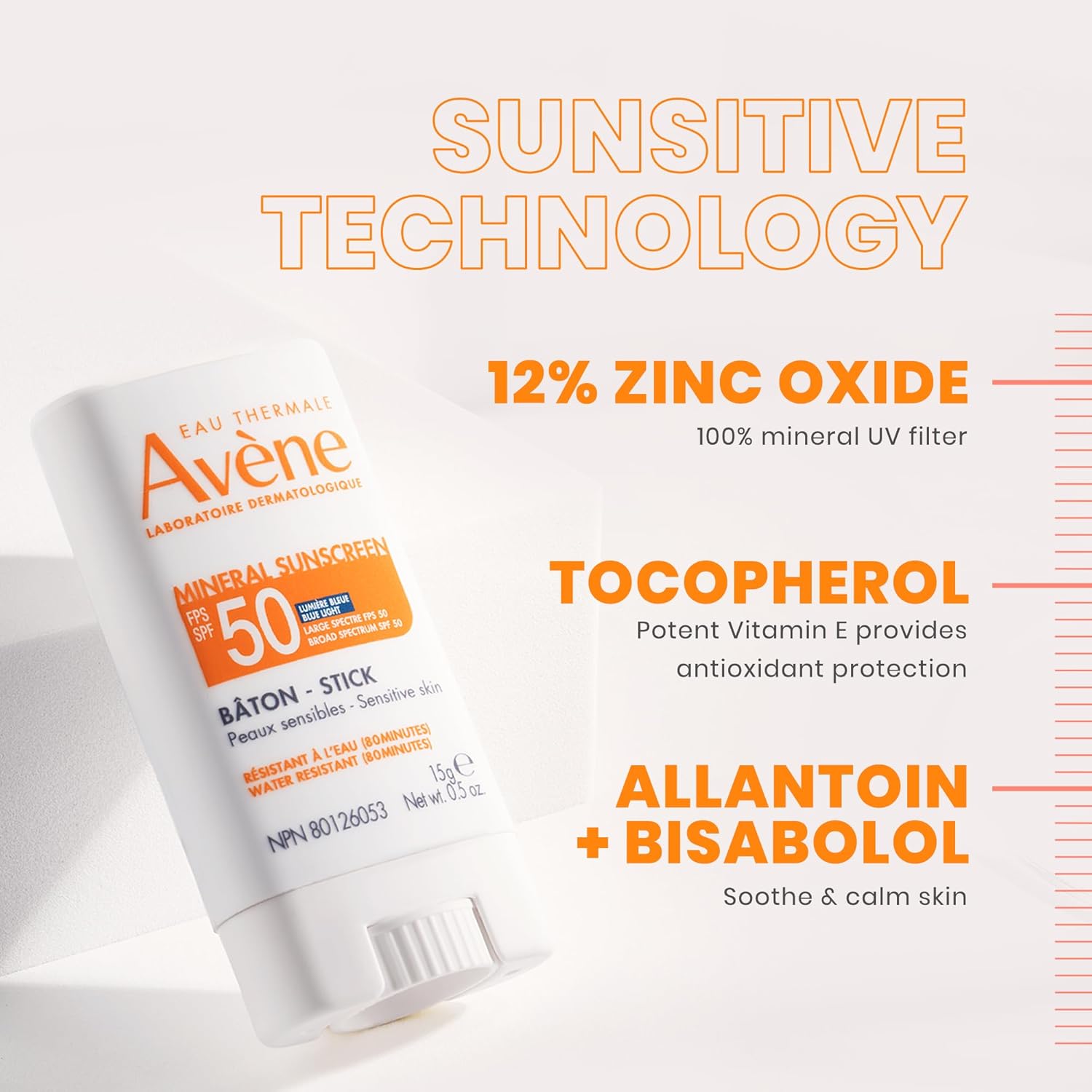 Avène Mineral Sunscreen Stick Spf 50, 0.5 Oz : Beauty & Personal Care