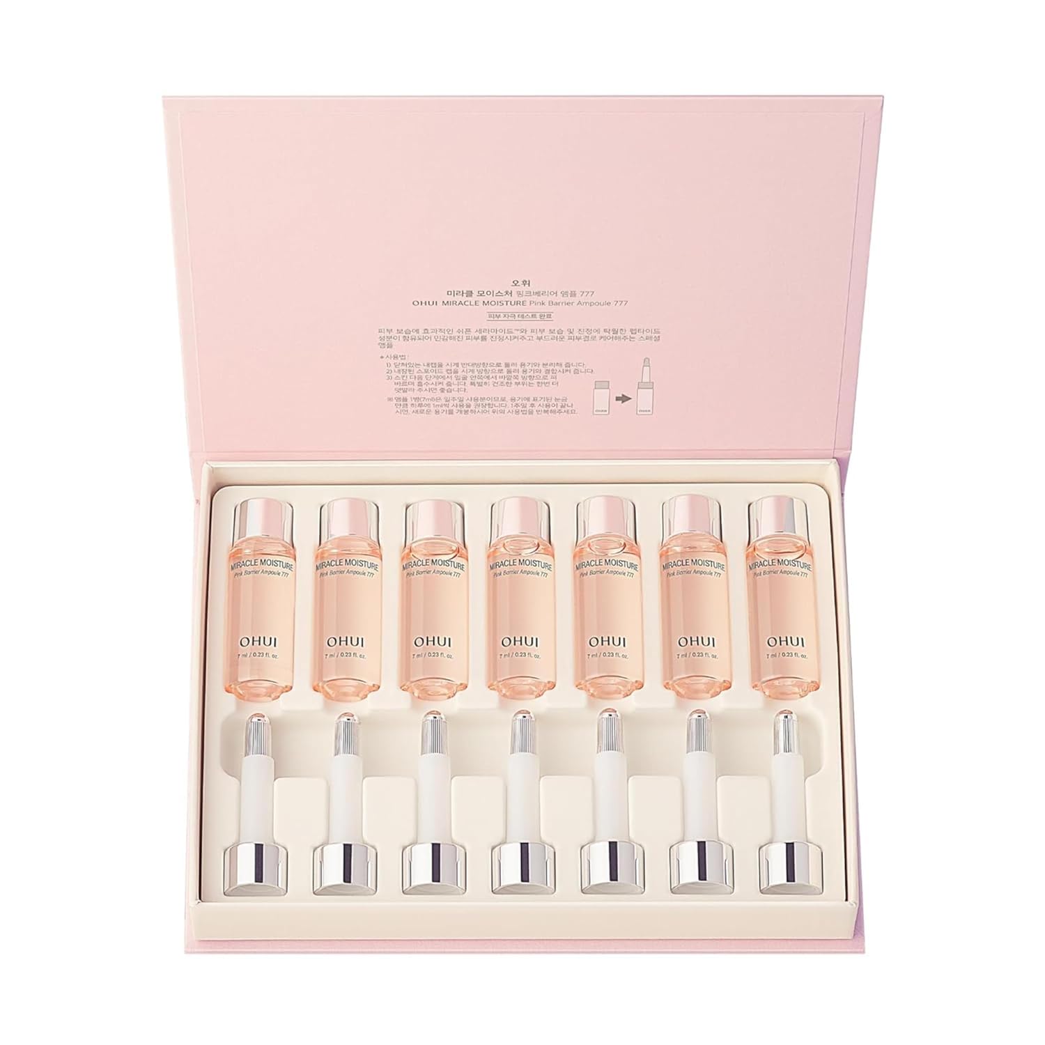 O Hui Miracle Moisture 777 Ampoules | Improves Skin Texture | Facial Soothing Serum | Moisturizer Daily Serum | Korean Skin Care | Ceramide, Glycerin, Peptide, Panthenol | Skin Glow | Travel Essentials