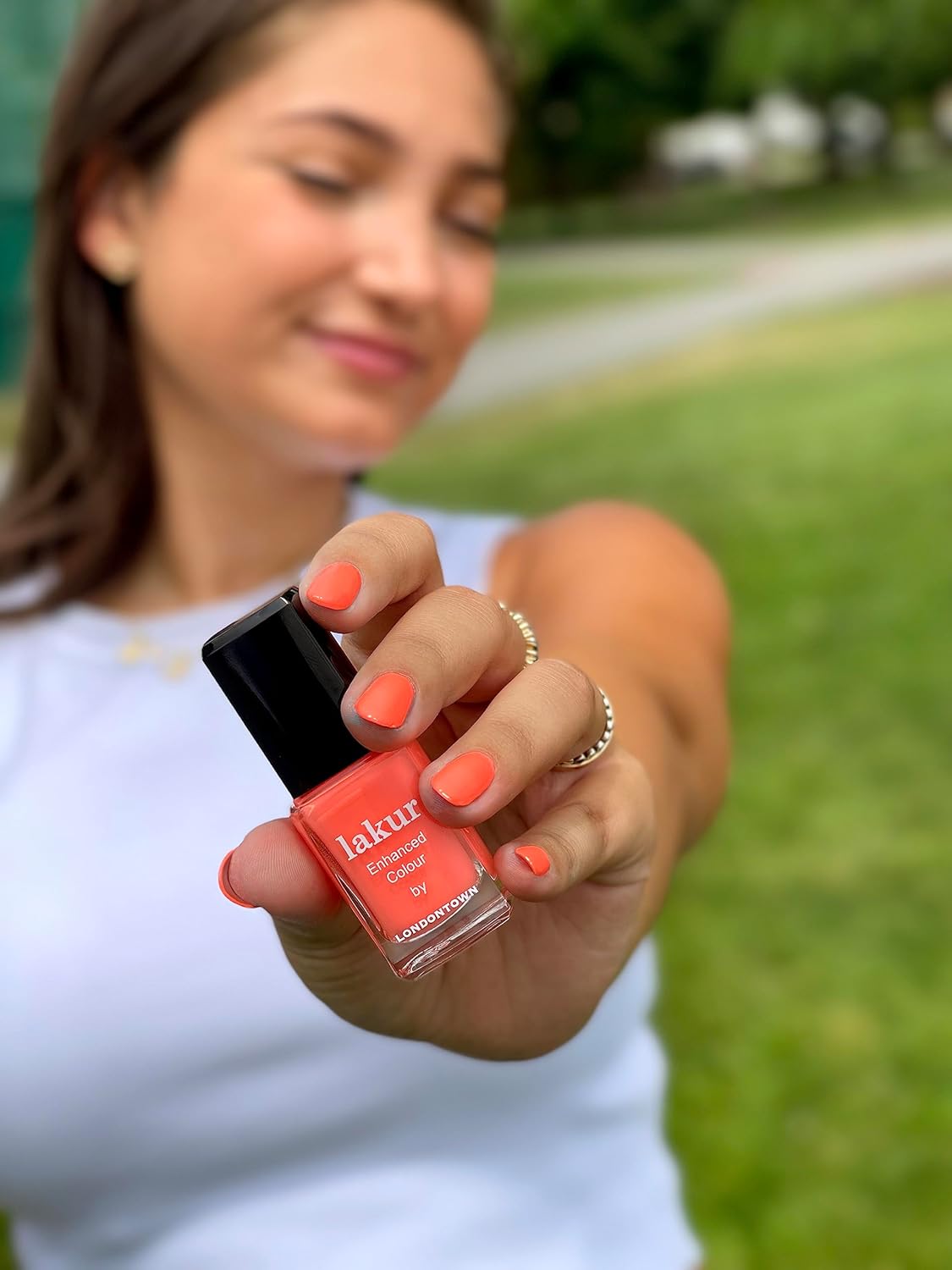 Londontown Londontown Lakur Nail Polish, Nail Lacquer, Flashback, Sunset Orange, 1 Ct. : Beauty & Personal Care