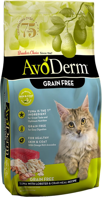 Avoderm Grain Free Tuna With Lobster & Crab Meal Dry Cat Food, 5Lb Bag