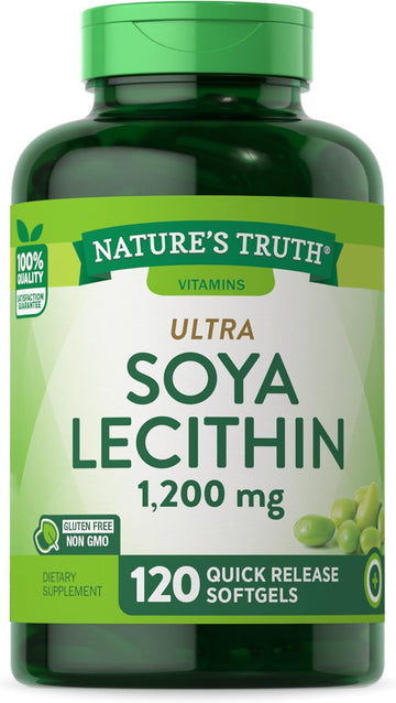 Nature'S Truth Ultra Soy Lecithin Capsules 1200 Mg | 120 Softgels | Non-Gmo, Gluten Free Supplement