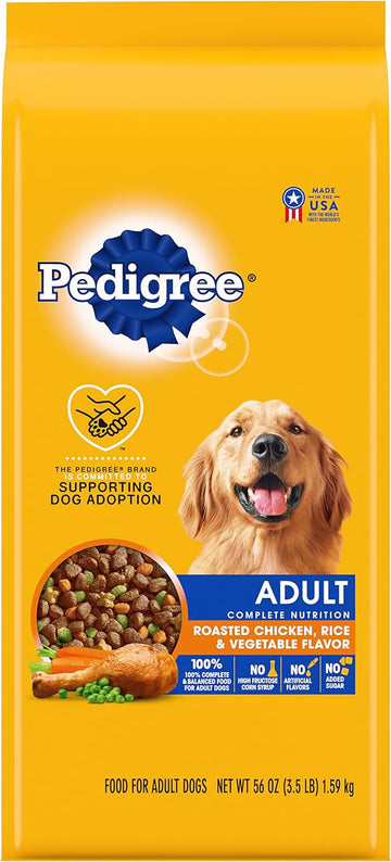 PEDIGREE Complete Nutrition Adult Dry Dog Food Roasted Chicken, Rice & Vegetable Flavor Dog Kibble, 3.5 lb. Bag
