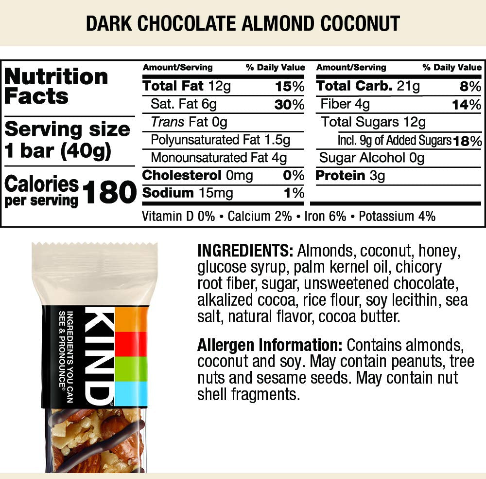 Kind Dark Chocolate Almond & Coconut, 1.4 Oz (Pack Of 6)