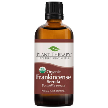 Plant Therapy Organic Frankincense Serrata Essential Oil 100% Pure, Usda Certified Organic, Undiluted, Natural Aromatherapy, Therapeutic Grade 100 Ml (3.3 Oz)