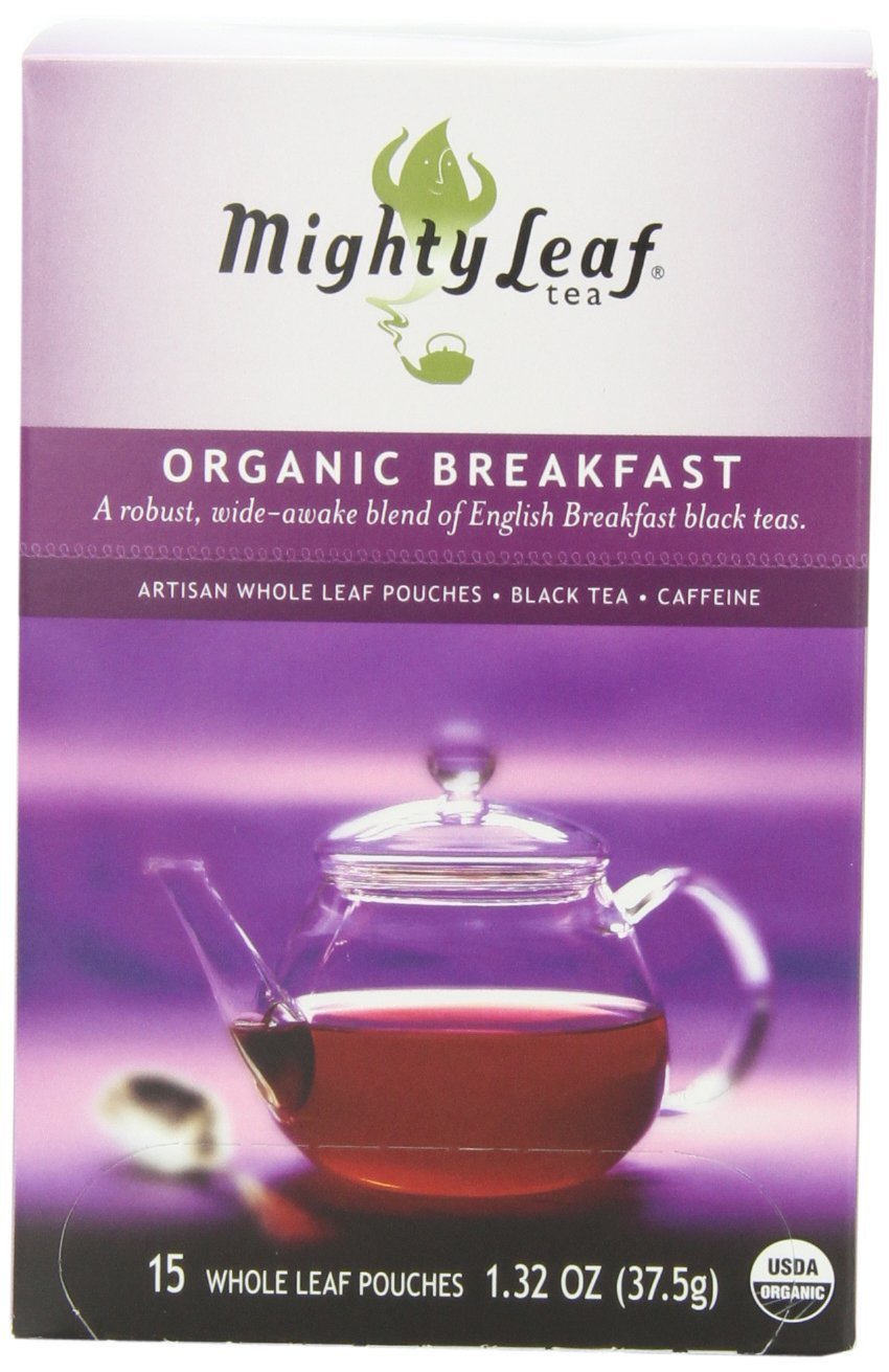 Mighty Leaf Black Tea, Organic Breakfast, 15 Pouches (Pack Of 3)