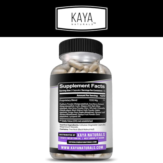 Kaya Naturals - Max Detox - 100% Natural, Healthy, Pure Herbal Ingredients, Vitamin Supplement For Body Cleanse To Remove Harmful Toxins And Boost Metabolism 30 Count