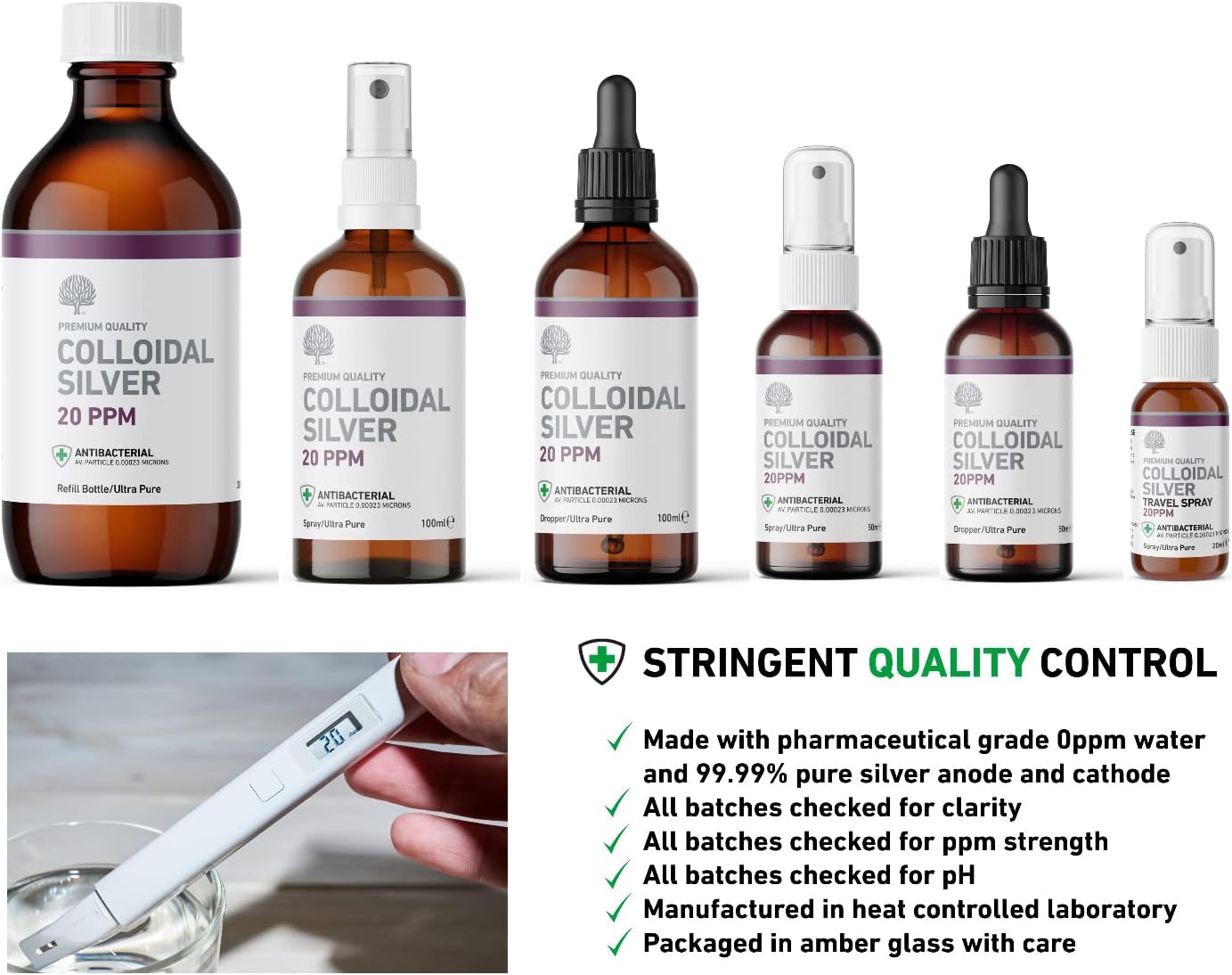 Nature's Greatest Secret Premium Quality Antibacterial 20ppm Colloidal Silver Dropper Bottle 100ml : Amazon.co.uk: Health & Personal Care