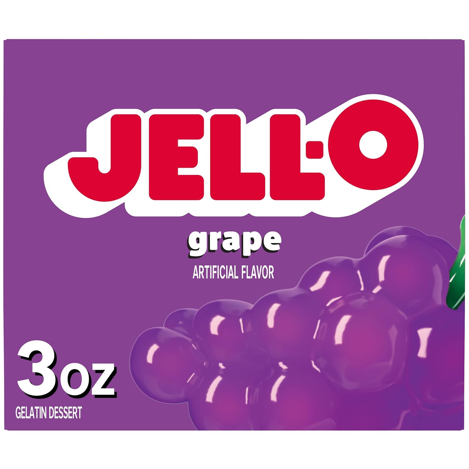 Jell-O Grape Gelatin Dessert Mix (3 Oz Box)