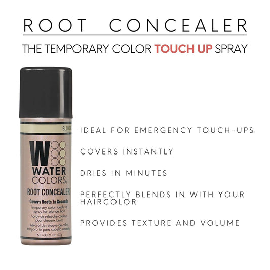 Watercolors Color Root Concealer, Temporary Hair Touch Up Spray Dye For Gray Cover Up (Blonde)