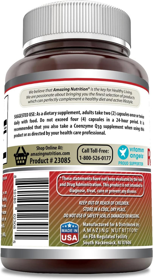 Amazing Formulas Red Yeast Rice 1200mg Per Serving 120 Capsules Supplement (Non-GMO, Gluten Free)