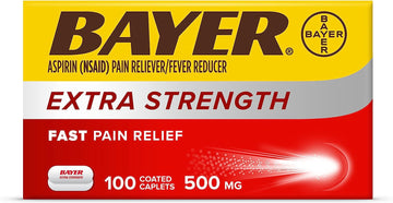 Bayer Extra Strength Aspirin 500 mg, Pain Reliever and Fever Reducer,