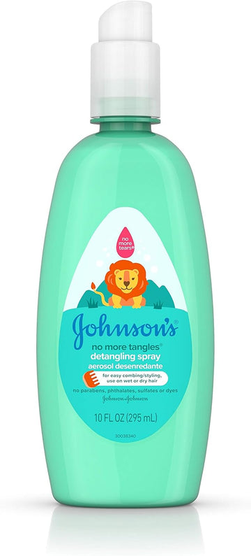 Johnson'S No More Tangles Toddler & Kids Detangling Spray To Unlock Knots In Hair, Hypoallergenic & Paraben-Free, No More Tears Tear-Free Formula For Wet Or Dry Hair, 10 Fl. Oz
