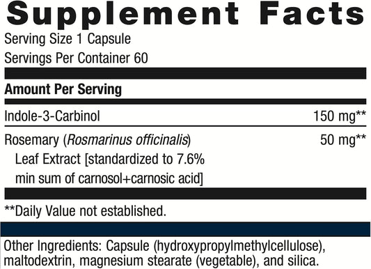 Metagenics Meta I 3 C - 150 G Indole-3-Carbinol - Supports Estrogen Hormone Balance* - Metabolic Supplement - Vegetarian & Gluten-Free - 60 Capsules