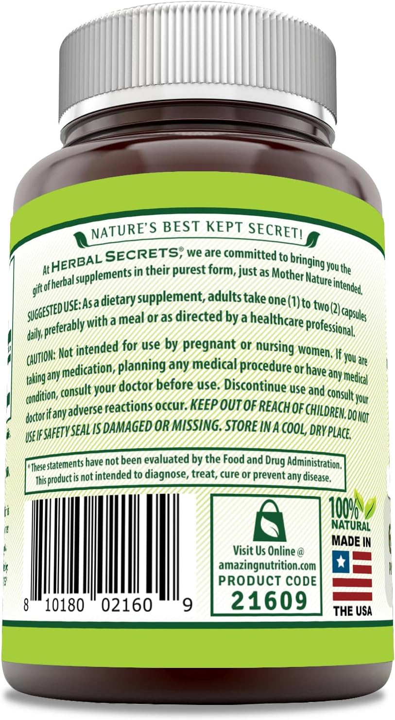 Herbal Secrets Graviola 650 Mg 120 Veggie Capsules Supplement | Non-GMO | Gluten Free | Made in USA : Health & Household