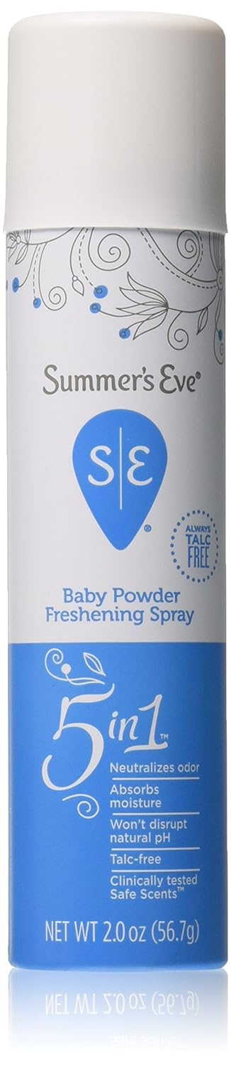 Summer's Eve Baby Powder Freshening Deodorant Spray, 2 Oz (Pack of 3)