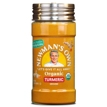 Newman'S Own Organic Ground Turmeric; Golden Hue To Curries, Rice, Smoothies, Usda Organic Certified, Non-Gmo, Kosher Certified, 2.15 Oz. Bottle