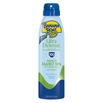 Banana Boat Ultra Defense Clear Sunscreen Spray Spf 100, 6Oz | Lightweight Sunscreen, Banana Boat Spf 100 Spray On Sunscreen, Water Resistant Sunscreen, 6Oz