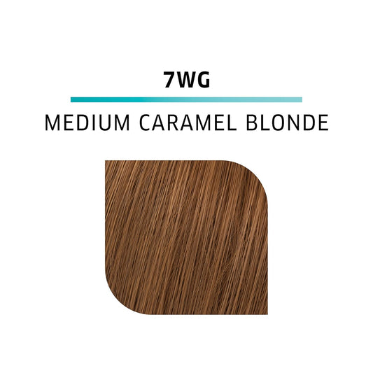 Wella Colorcharm Demi Permanent Hair Color, 7Wg Medium Caramel Blonde + 10 Vol. Developer