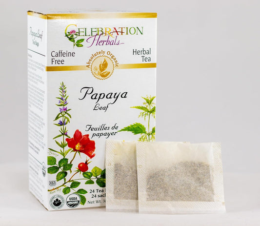 Celebration Herbals Papaya Leaf, Caffeine Free, 1.33 Oz/38G, 24 Tea Bags