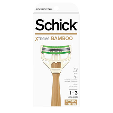 Schick Xtreme Bamboo Razor — Eco Friendly Razor, Bamboo Disposable Razors Men, Bamboo Razor Handle