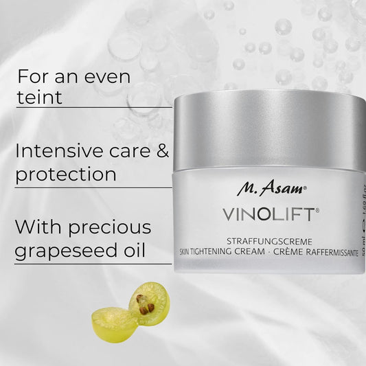 M. Asam Vinolift Skin Tightening Cream (1.69 Fl Oz) - Rich Anti-Aging Firming Face Cream With Lifting Effect For Demanding, Mature & Dry Skin, Facial Care With Resveratrol, Opc & Grape Seed Oil