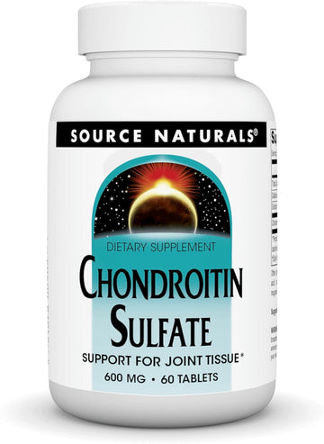 Source Naturals Chondroitin Sulfate 600mg, Support for Joint Tissue,60 Tablets