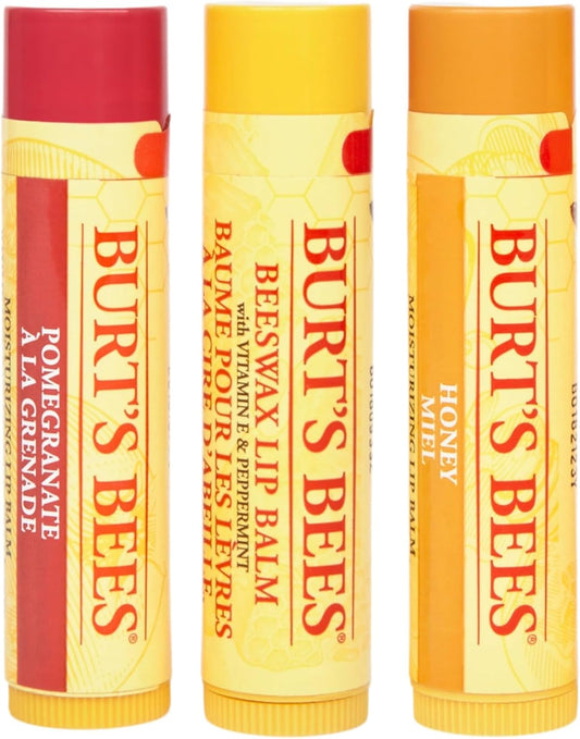 Burt'S Bees Moisturising Lip Balm, Tinted Lip Balm And Lip Shimmer, Mistletoe Kiss