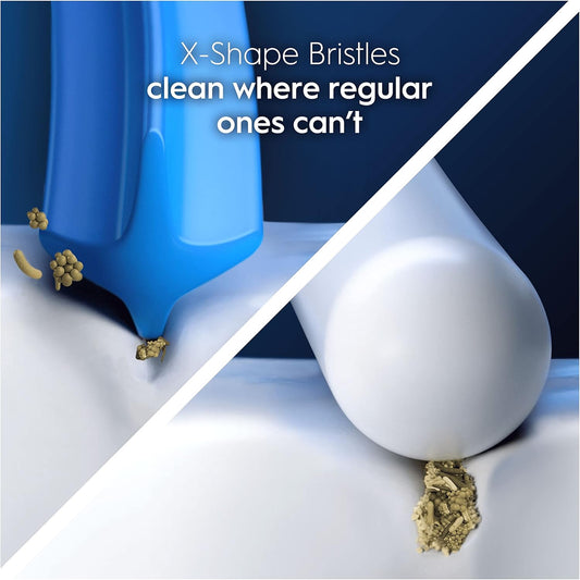 Oral-B Pro Cross Action Electric Toothbrush Head, X-Shape And Angled Bristles For Deeper Plaque Removal, Pack Of 4