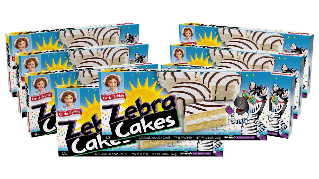 Little Debbie Zebra Cakes, 80 Twin-Wrapped Cakes (8 Boxes)