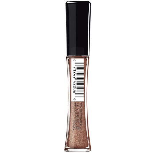 L'Oreal Paris Infallible Pro Gloss Plump Lip Gloss With Hyaluronic Acid, Long Lasting Plumping Shine, Lips Look Instantly Fuller And More Plump, Sunlit Shimmer, 0.21 Fl. Oz