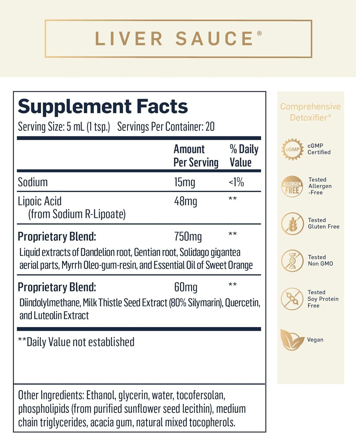 Quicksilver Scientific Liver Sauce(3.38 oz) : Health & Household