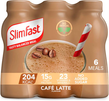 Slimfast Ready To Drink Shake, Tasty, Balanced Shake With Vitamins And Minerals, No Sugar, Banana Flavour, 6 X 325 Ml Multipack