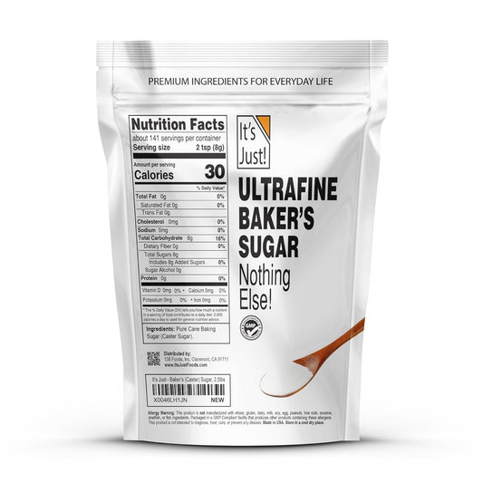 It'S Just - Ultrafine Baker'S (Caster) Sugar, 2.5Lbs, 100% Pure Cane Sugar, Made In Usa