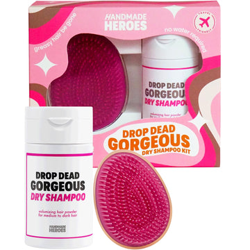 Handmade Heroes Non Aerosol Dry Shampoo Volume Powder 1.8Oz, 100% Natural & Vegan For Light And Blonde Hair (2 Pc Set)