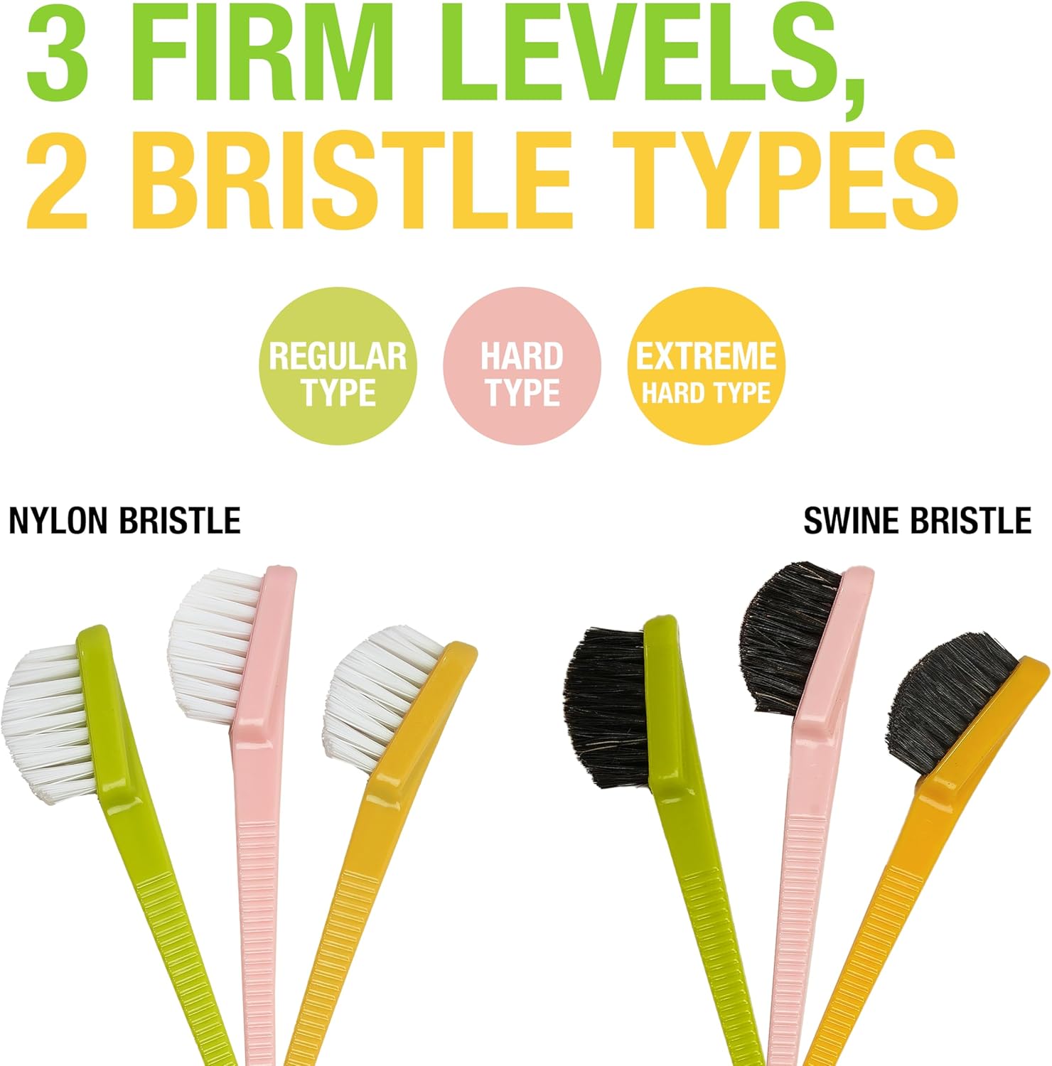 EBIN NEW YORK 24 Hour Edge Tamer Brush 2-in-1 Brush & Comb 3pack – Nylon, Dual-ended, No Flaking | Regular, Hard, Extreme : Amazon.co.uk: Beauty