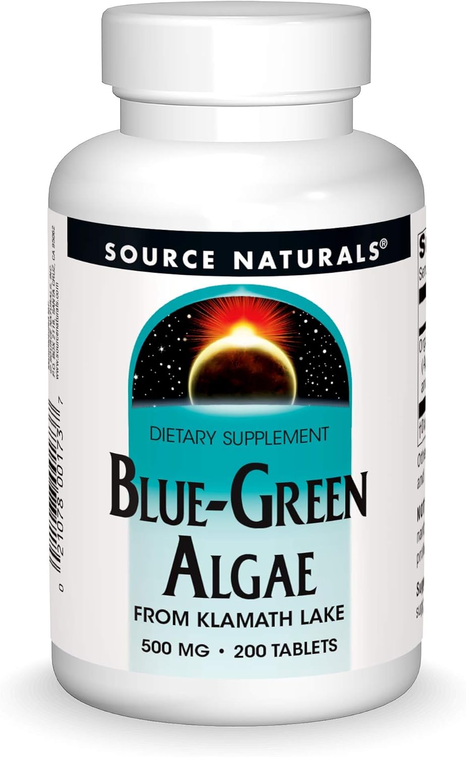 Source Naturals Blue Green Algae From Klamath Lake - Algae Superfood Supplement, 500 Mg - 200 Tablets