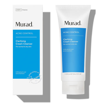 Murad Acne Control, Clarifying Cream Cleanser - Anti-Aging Time Release Face Cleanser | Encapsulated Salicylic Acid Cleanser For Blemish-Prone Skin - Calming & Soothing Facial Cleanser, 6.75 Fl Oz