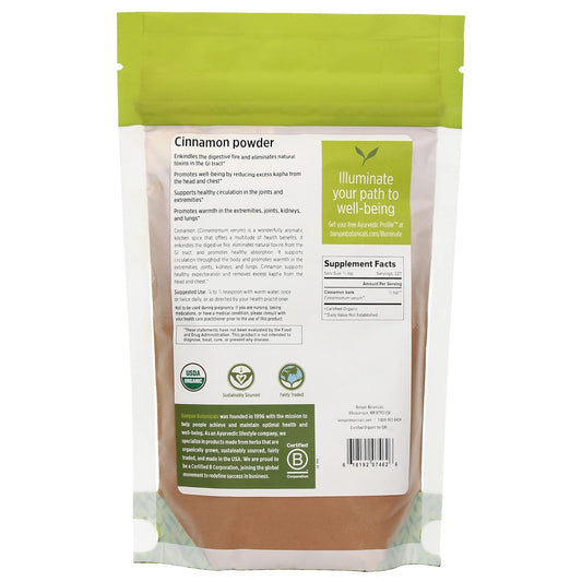 Banyan Botanicals Organic Ground Cinnamon Powder – Cinnamomum Verum – Delicious Cooking Spice That Supports Healthy Digestion, Circulation & More* – 1/2 Lb. – Non-Gmo Sustainably Sourced Vegan Ffl