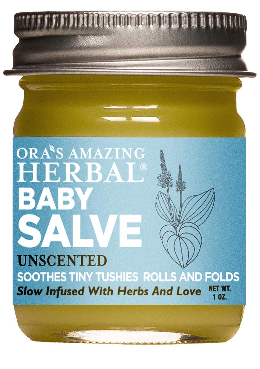 Baby Salve, Diaper Balm, Baby Ointment, Newborn Salve, Natural Baby Cream with Calendula, 1 oz Travel Size, Ora's Amazing Herbal