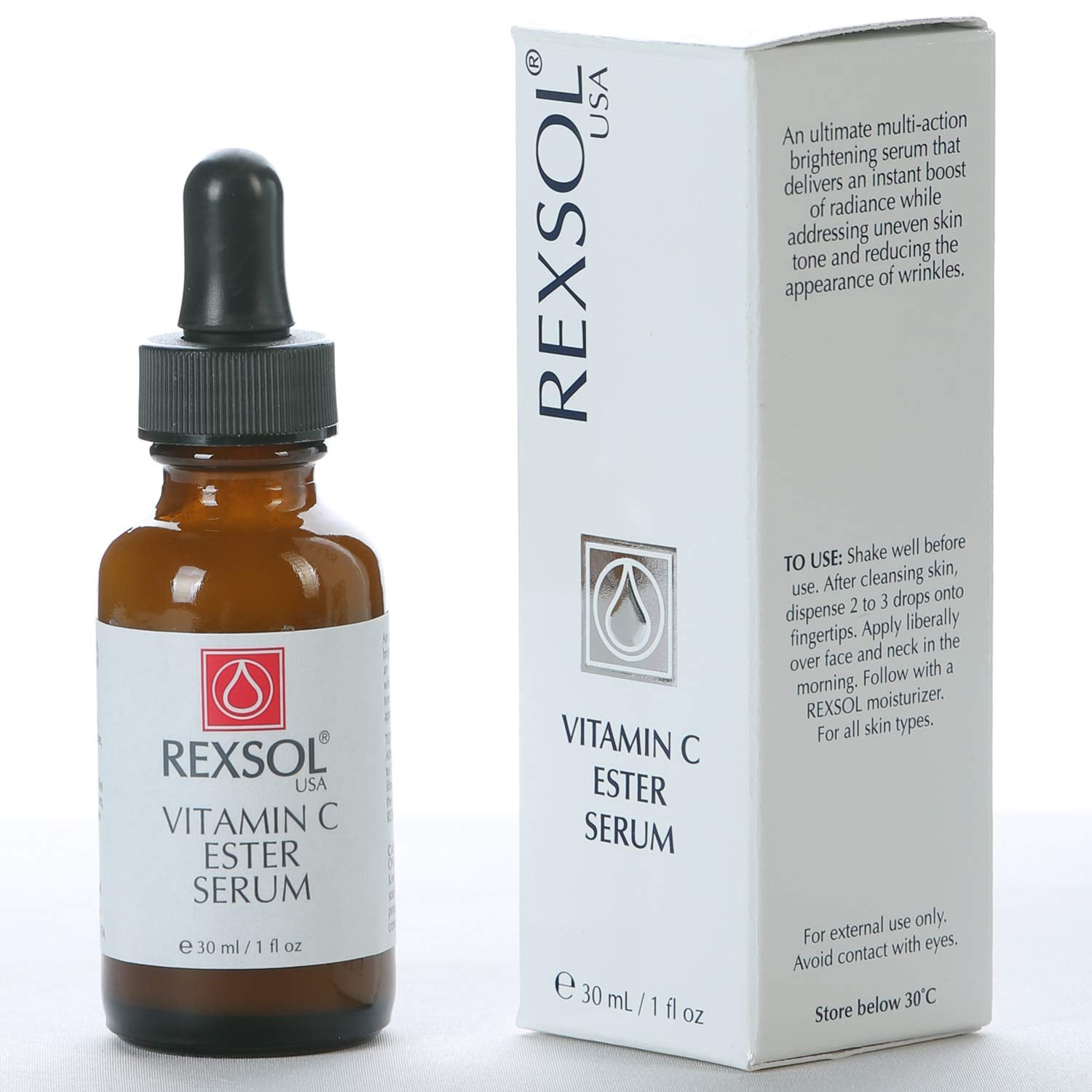 Rexsol Vitamin C Ester Serum | An Ultimate Multi-Action Brightening Serum | Radianceboost Vitamin C Serum | Skin Brightening & Hydration | 30Ml