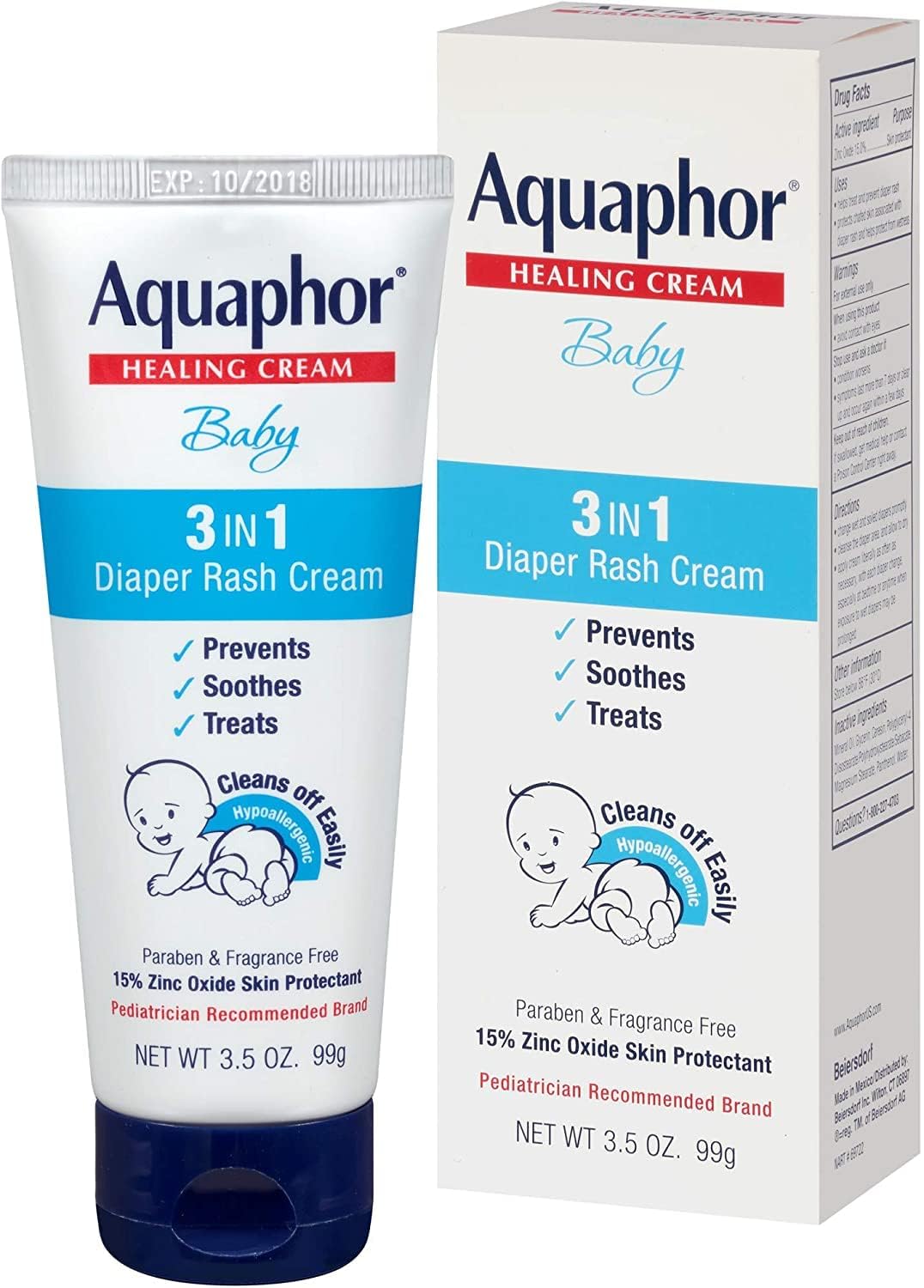 Aquaphor Diaper Rsh Crm H Size 3.5z Aquaphor Diaper Rash Cream Healing 3.5z