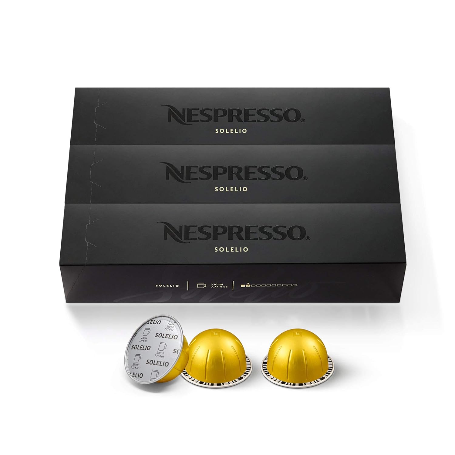 Nespresso Capsules Vertuo, Solelio, Mild Roast Coffee, 30-Count Coffee Pods, Brews 7.77 Fl. Oz