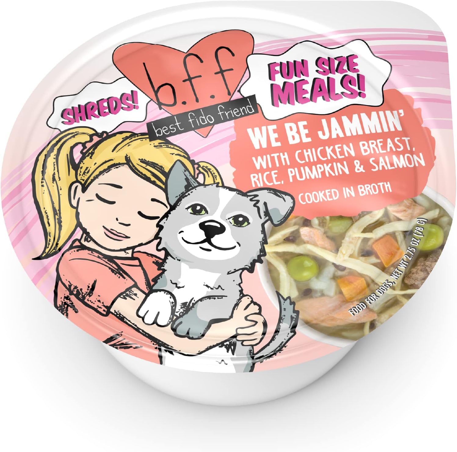 Weruva Best Fido Friend Fun Size Meals For Dogs, We Be Jammin, 2.75Oz Cup, Pack Of 12