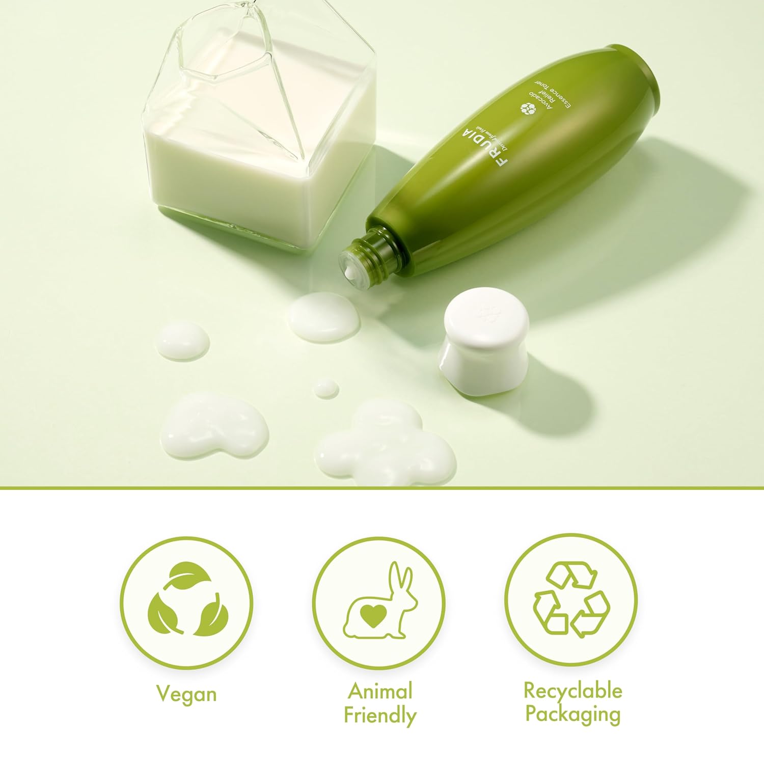 Welcos Frudia Avocado Relief Essence Toner | Calming For Face W/Avocado Extract, Centella Asiatica Extract & Madecassosidex4 | Korean Skin Care Soothing For Sensitive Skin (6.59 Fl Oz) : Beauty & Personal Care